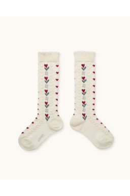 Socks Desire with hearts and flowers