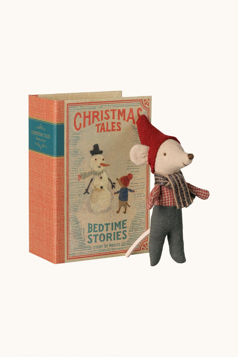 Christmas Baby Mouse in a Book Box Maileg