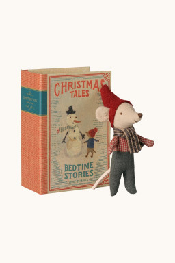 Christmas Baby Mouse in a Book Box Maileg