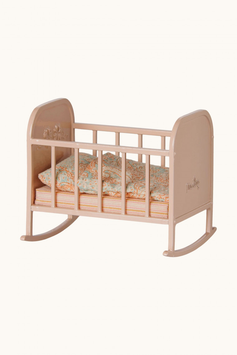 Metal Cradle with Sleeping Bag pink Maileg