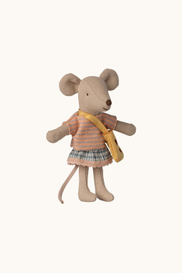 Little Sister Mouse with Bag Maileg