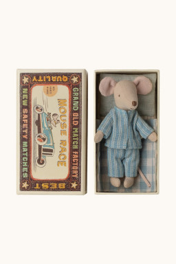 Big brother mouse in matchbox Maileg