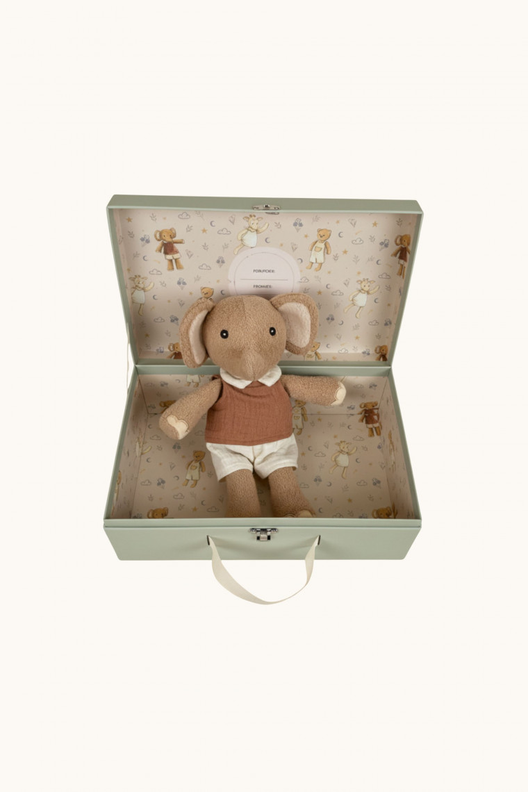 Elephant Ollie avec son coffret cadeau