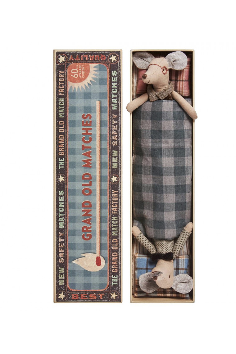 Mice, Grandpa & Grandma in matchbox