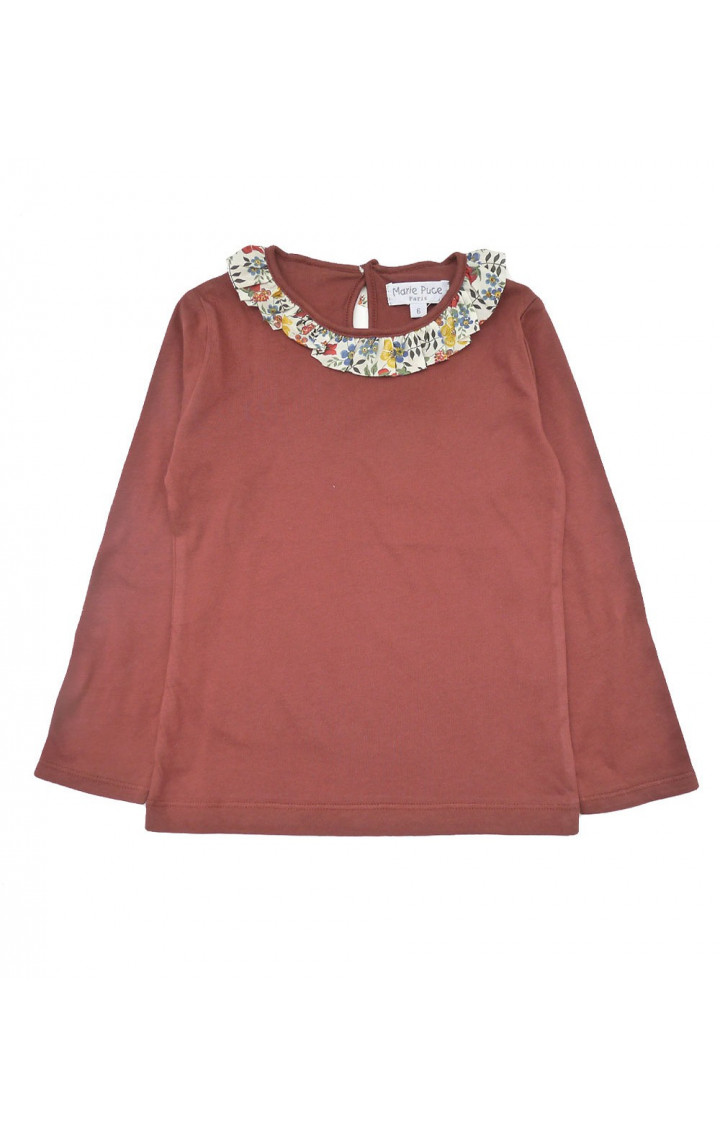 Tshirt à col froufrou
