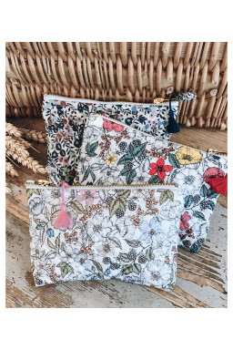 Pochette matelassée en Liberty