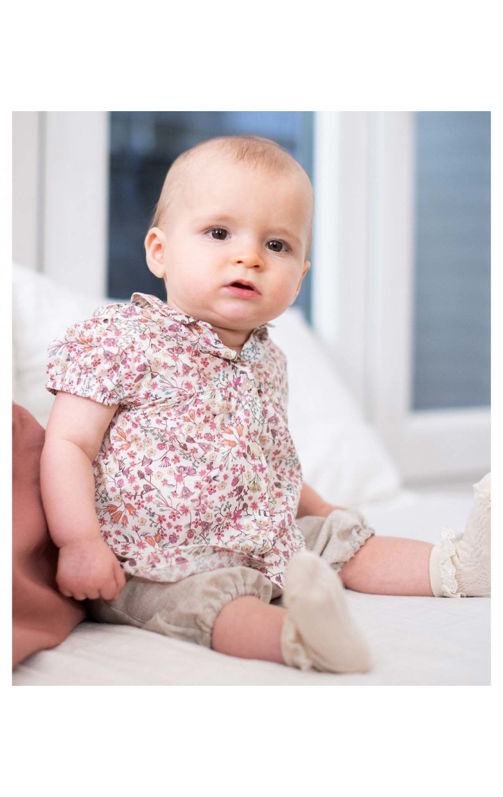 Blouse bébé en Liberty Madeleine