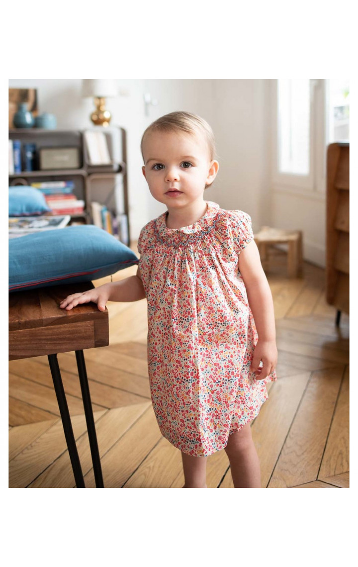 Robe bébé smockée Mariette