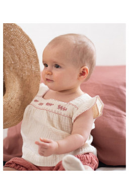 Blouse bébé brodée Olivia