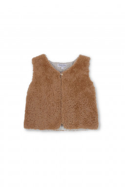 Galate fake fur sleeveless vest