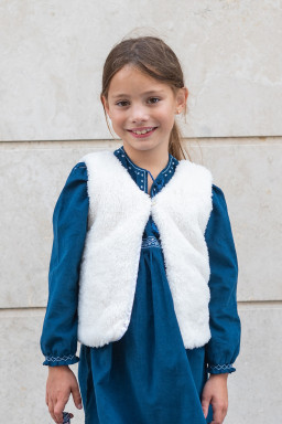 Galate fake fur sleeveless vest for girl