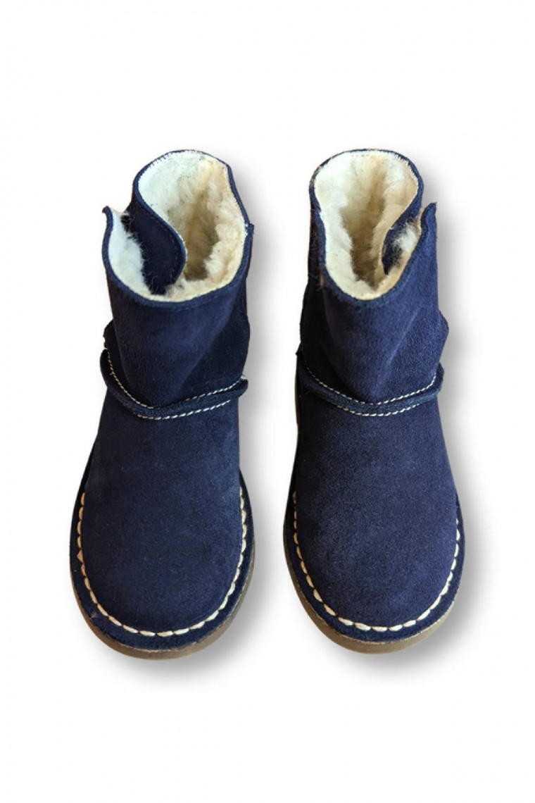 Bottines fourrées bleu jean
