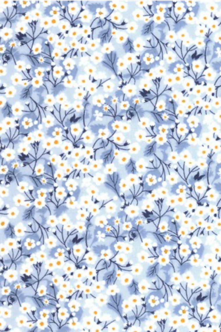 Tissu Liberty au mètre Mitsy valeria bleu