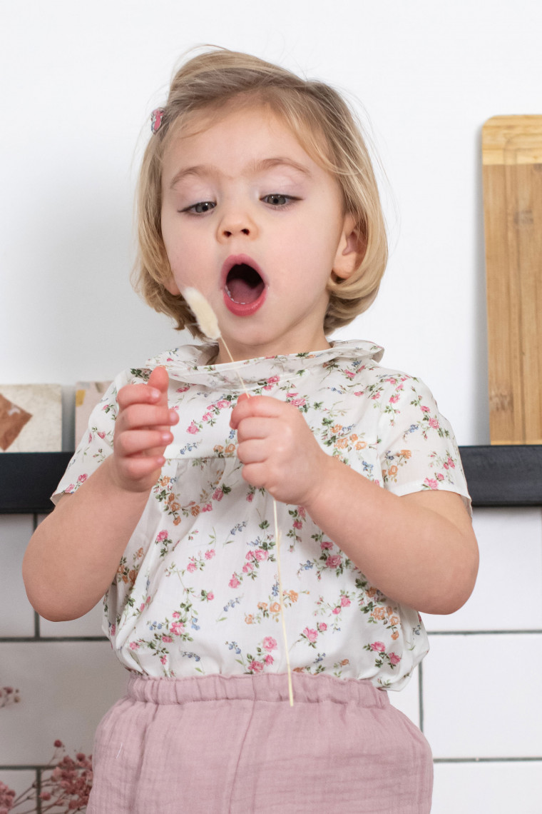 Blouse bébé en Liberty Charlotte