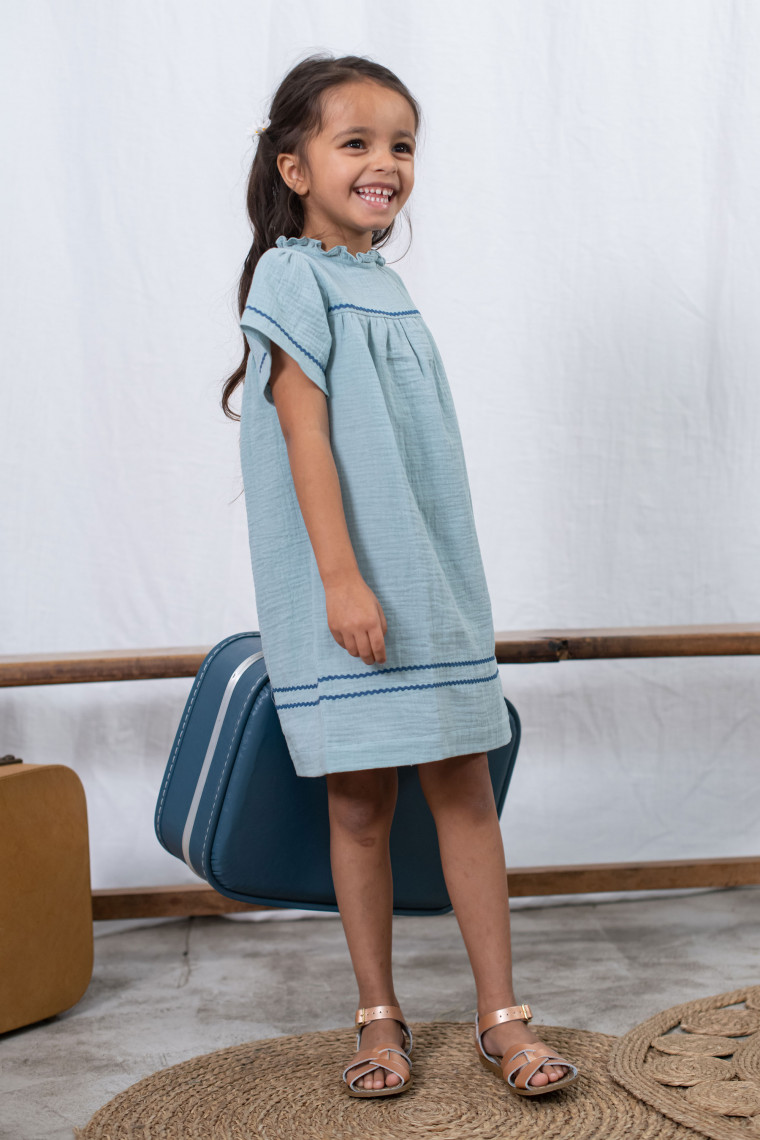 Robe enfant fille : chic, en coton, bohème, dentelle, robe pull