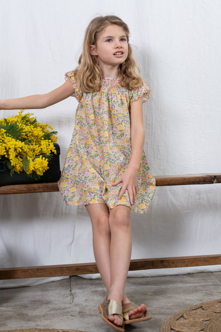 Stella smocked dress in Liberty