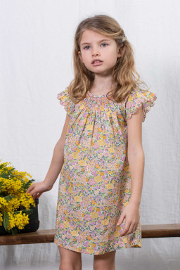 Stella smocked dress in Liberty