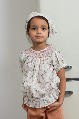 Gaia blouse for girl in Liberty