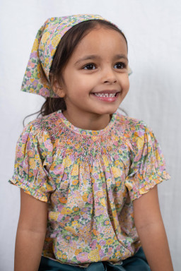 Gaia blouse for girl in Liberty