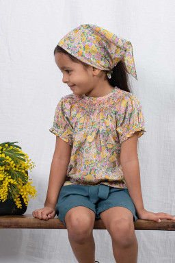 Gaia blouse for girl in Liberty