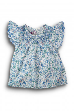 Smocked blouse in Liberty Paloma