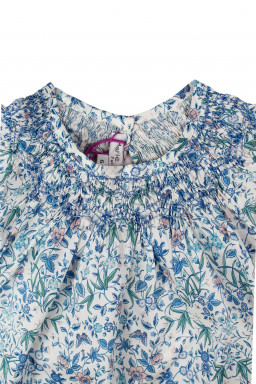 Smocked blouse in Liberty Paloma