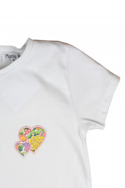 T-shirt coeur with Liberty