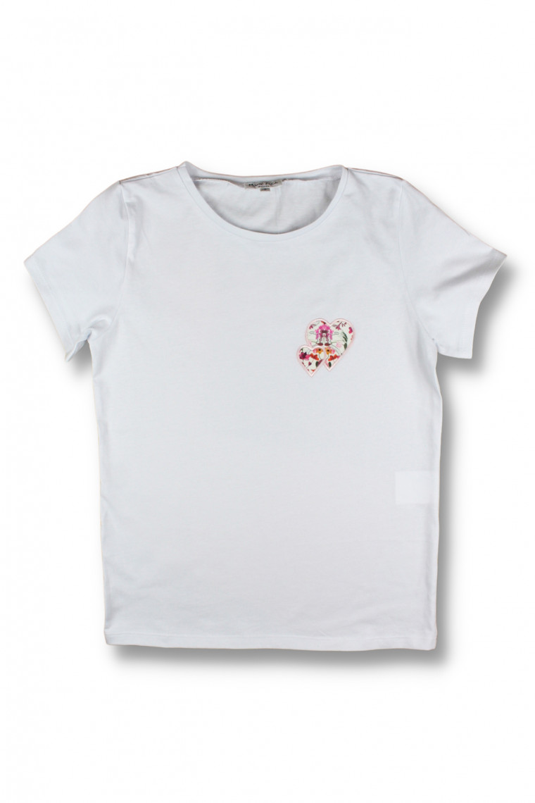 T-shirt coeur with Liberty