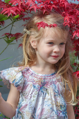 Stella smocked dress in Liberty