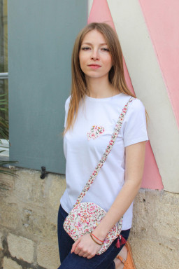 Tee-shirt coeur en Liberty