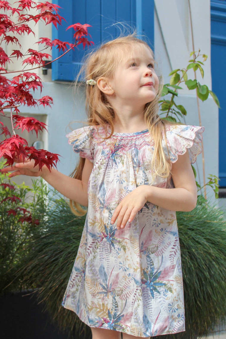Robe fille en Liberty Stella