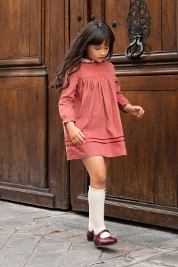 Robe fille en velour et Liberty