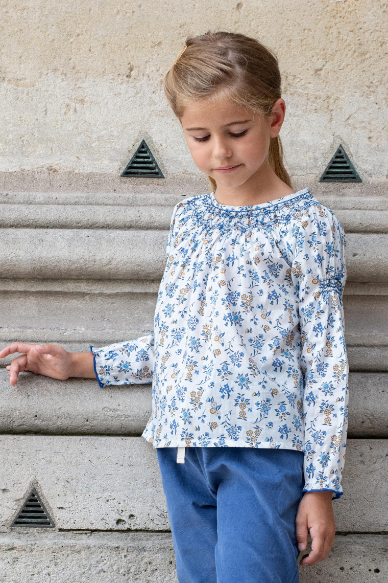 Alba blouse for girl in Liberty