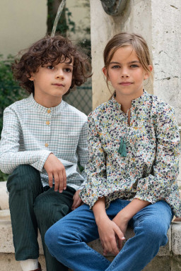 Blouse fille en Liberty Leonor