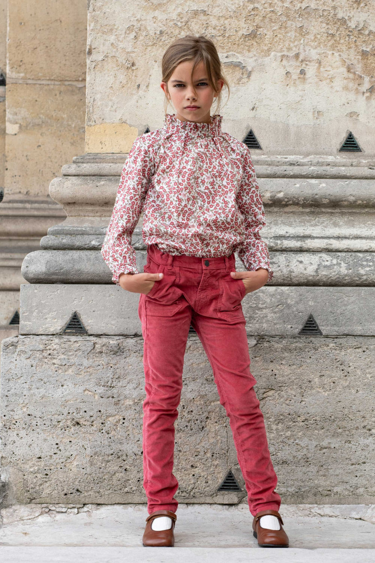 Pantalon pour fille scarlett en velour