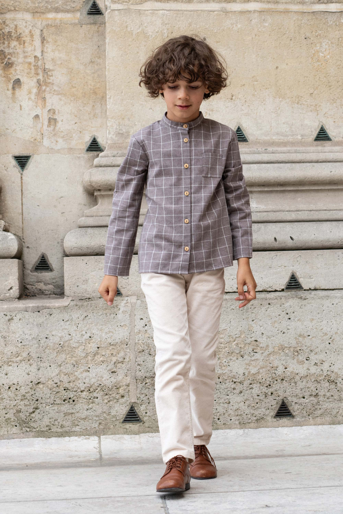 Chemise grise 2025 garcon