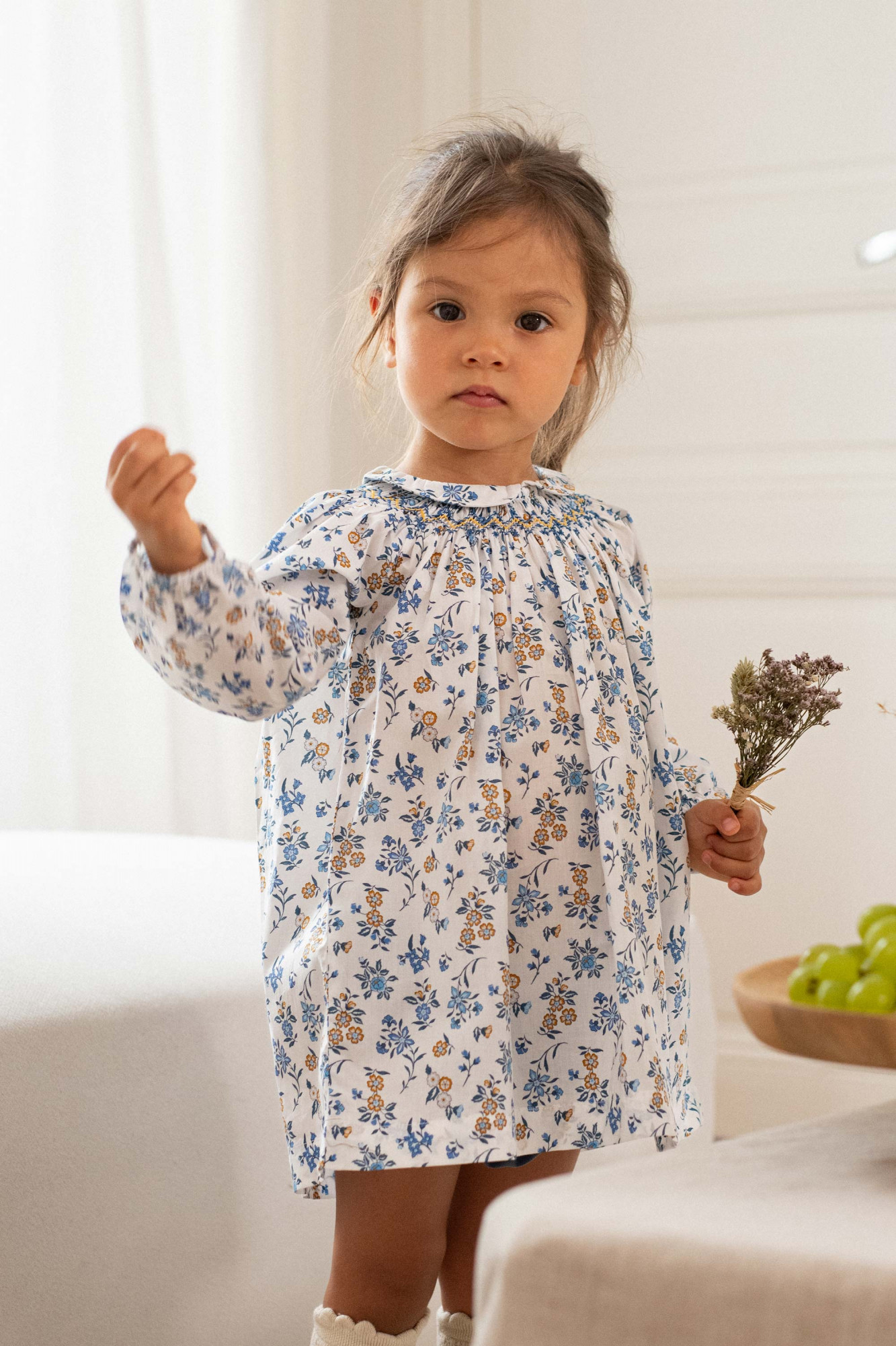 Robe bebe en Liberty Melanie - Marie Puce Paris - vêtements de créateur  pour enfant