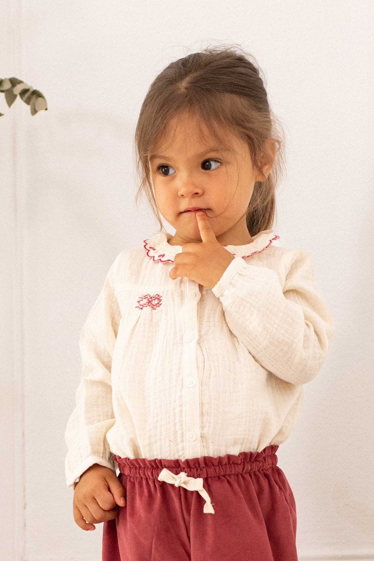 Blouse bébé en double gaze bio