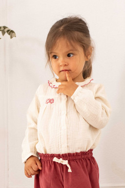 Blouse bébé en double gaze bio