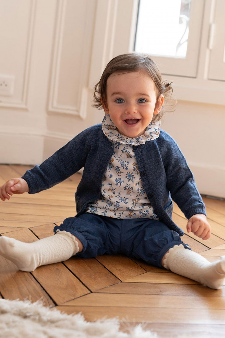 cardigan pour bébé en mérinos