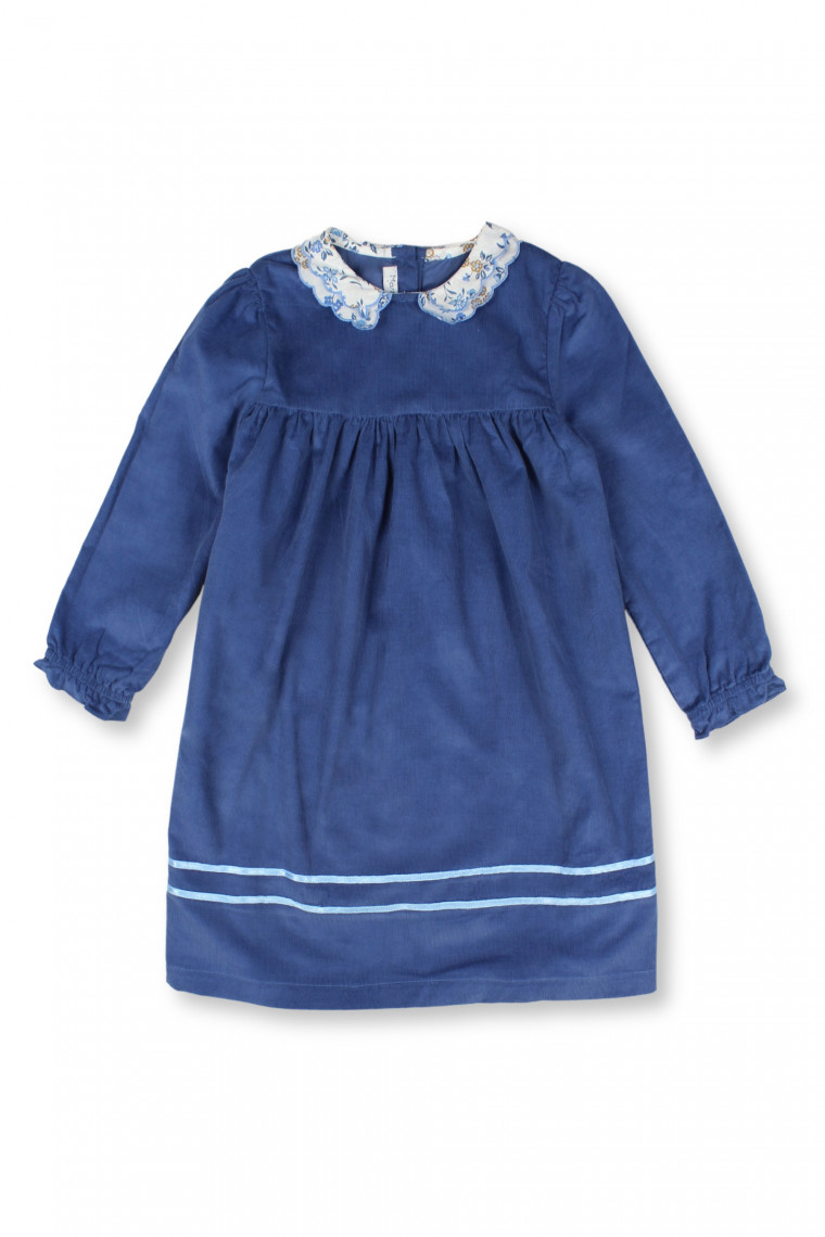 Robe fille en velour et Liberty