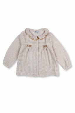 blouse fille à carreaux