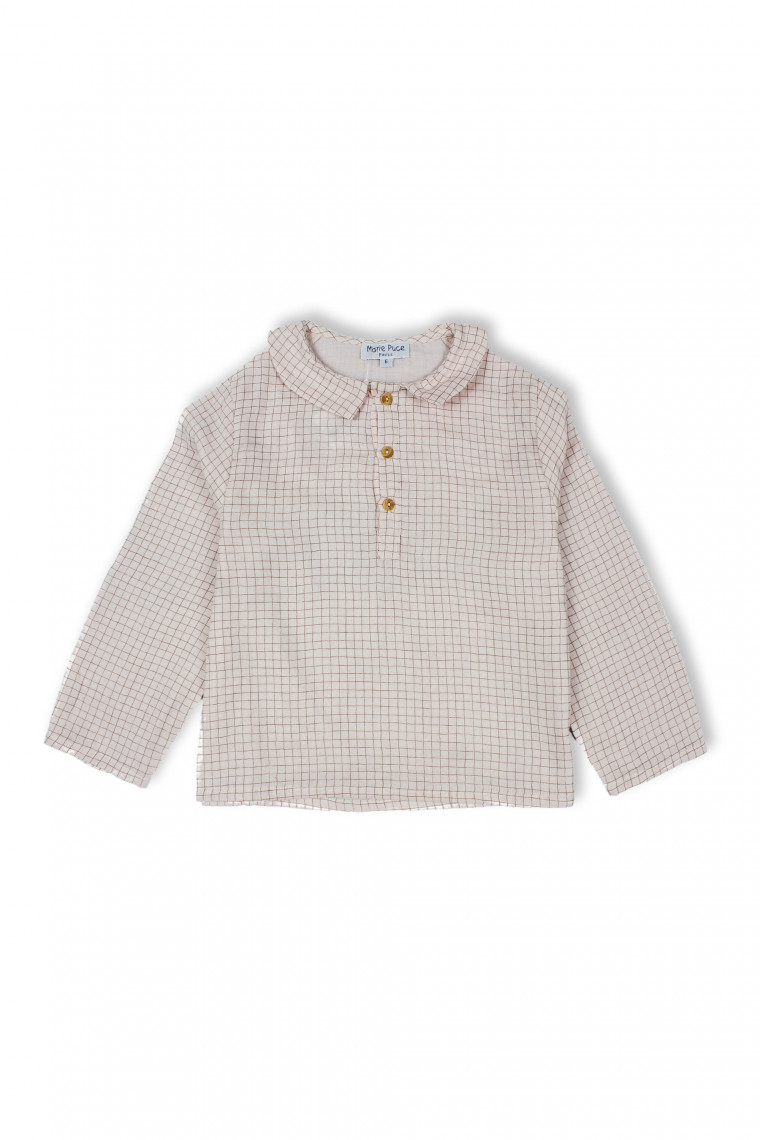 chemise bébé et garçon retro en double gaze