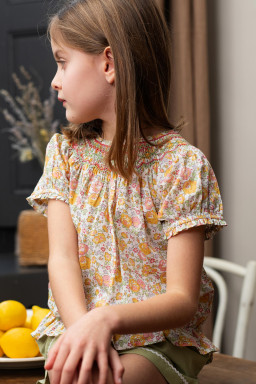 Gaia blouse for girl in Liberty