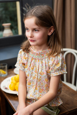 Gaia blouse for girl in Liberty