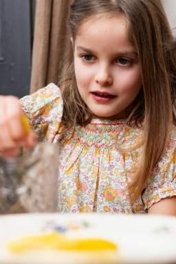 Gaia blouse for girl in Liberty