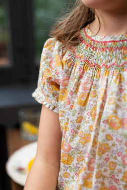 Gaia blouse for girl in Liberty