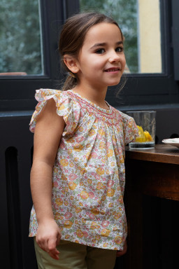 Smocked blouse in Liberty Paloma