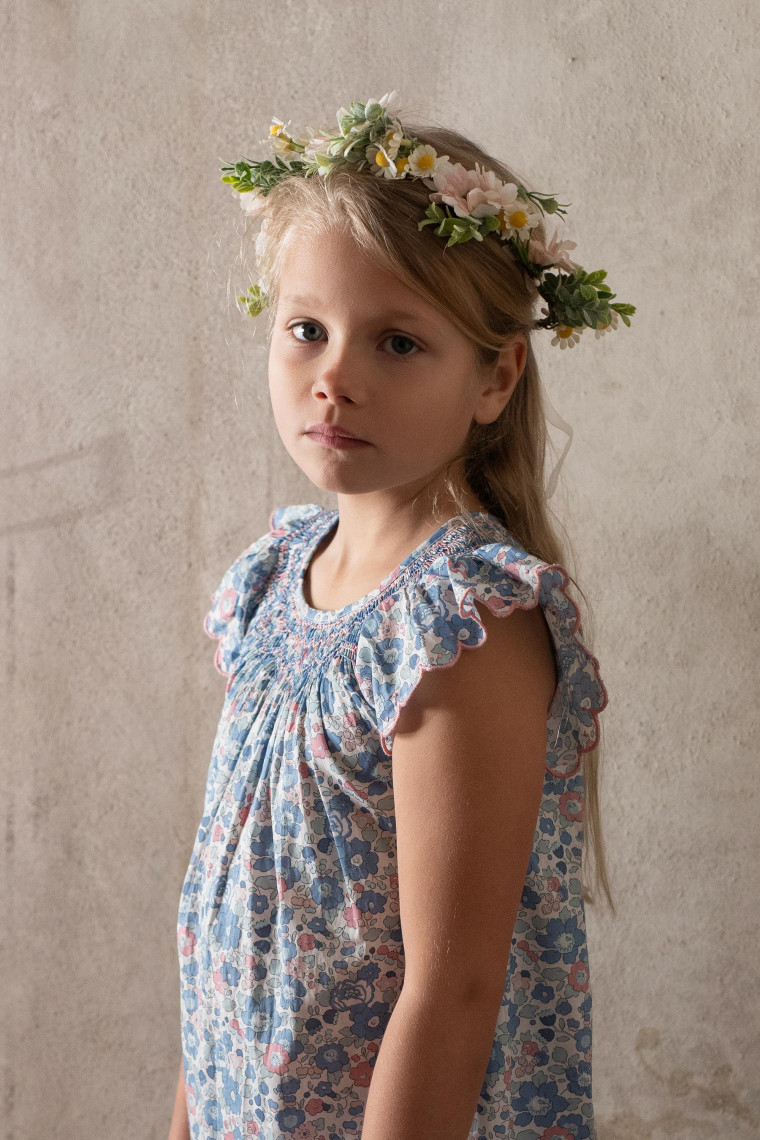 Stella smocked dress in Liberty