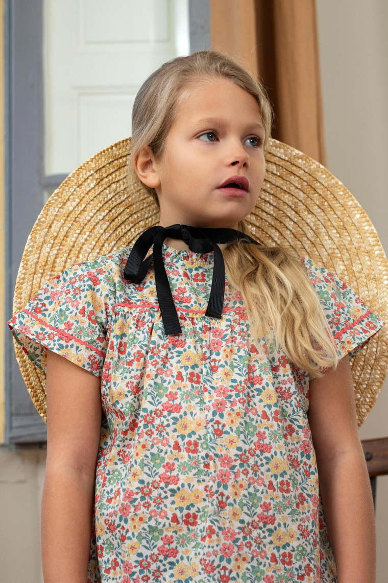 Anita dress for girl in Liberty